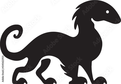 Chupacabra silhouette vector design on white background