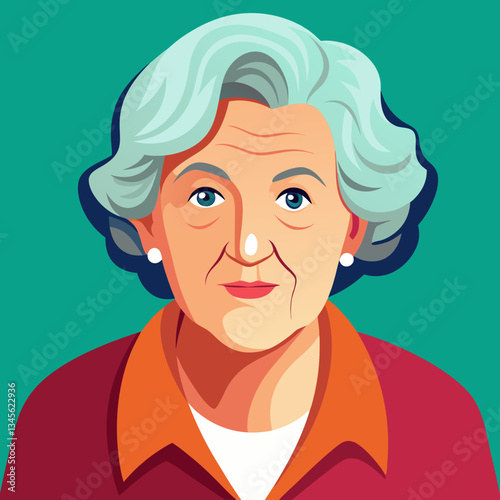 American elderly woman