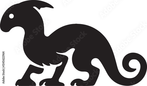 Chupacabra silhouette vector design on white background