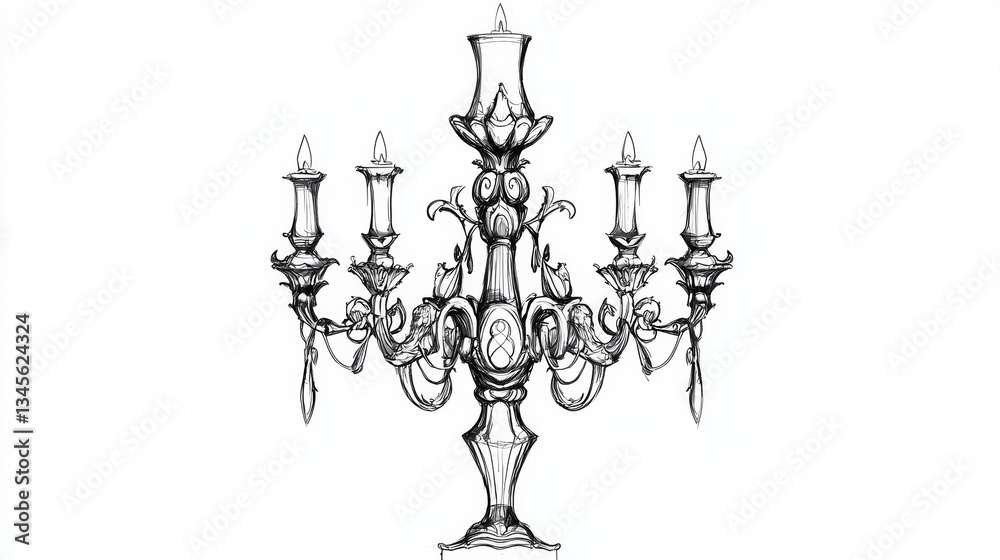 Elegant chandelier design displayed in a classic style with intricate details and multiple candle holders Elegant chandelier design displayed in a classic style with intricate details and multiple candle holders