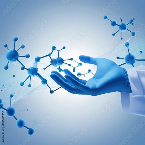 medical background with surgeon's hand