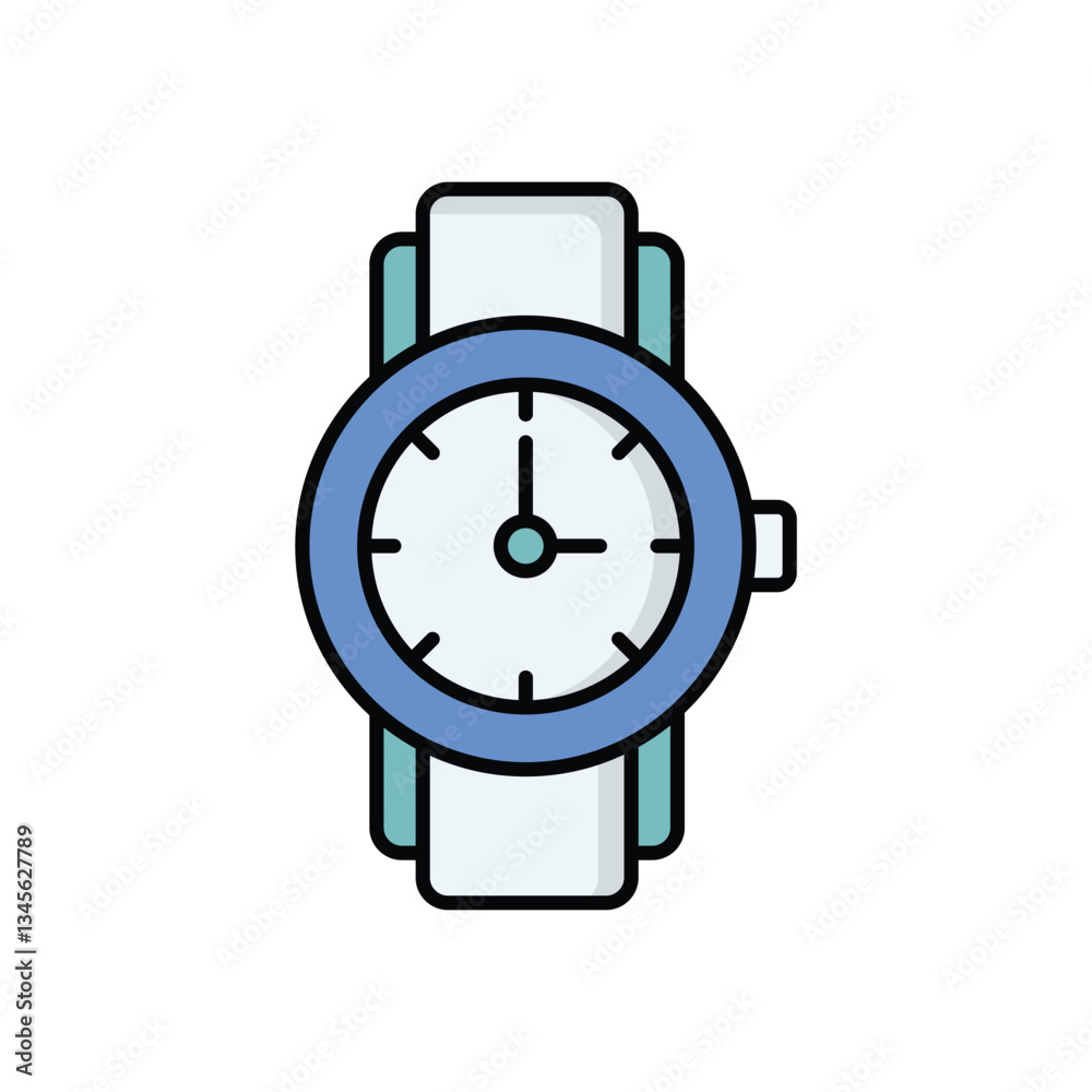 Watch icon isolated on a white background. Vector illustration. Watch icon isolated on a white background. Vector illustration.