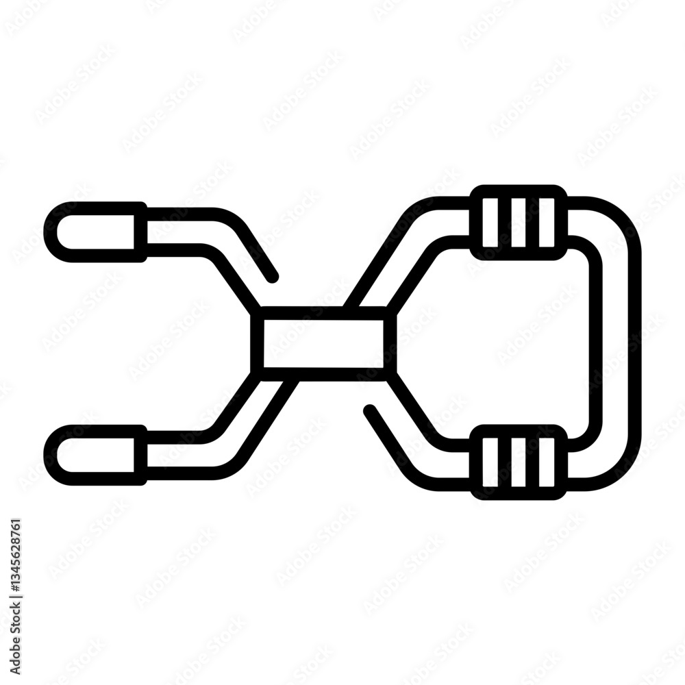 A line style icon of gym resistance band A line style icon of gym resistance band