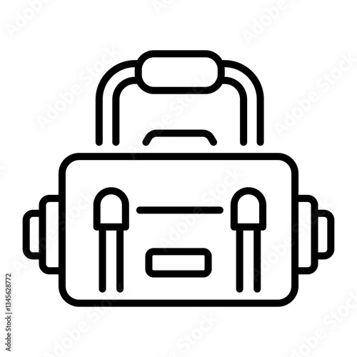 A linear style icon of a gym bag 