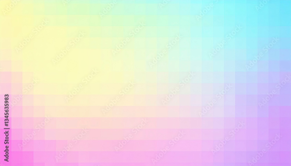 Pixel Art, pastel rainbow of pixelated colors blends seamlessly Pixel Art, pastel rainbow of pixelated colors blends seamlessly