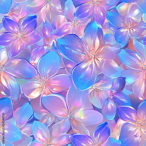 Creative 2D Doodle seamless pattern Floral or flower Illustrations