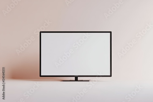 Premium Quality Visual of a Mock Up Tv Screen is on a White Background