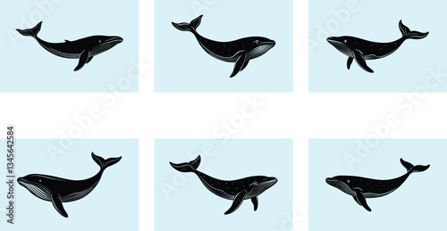 Humpback Whale Silhouette vector