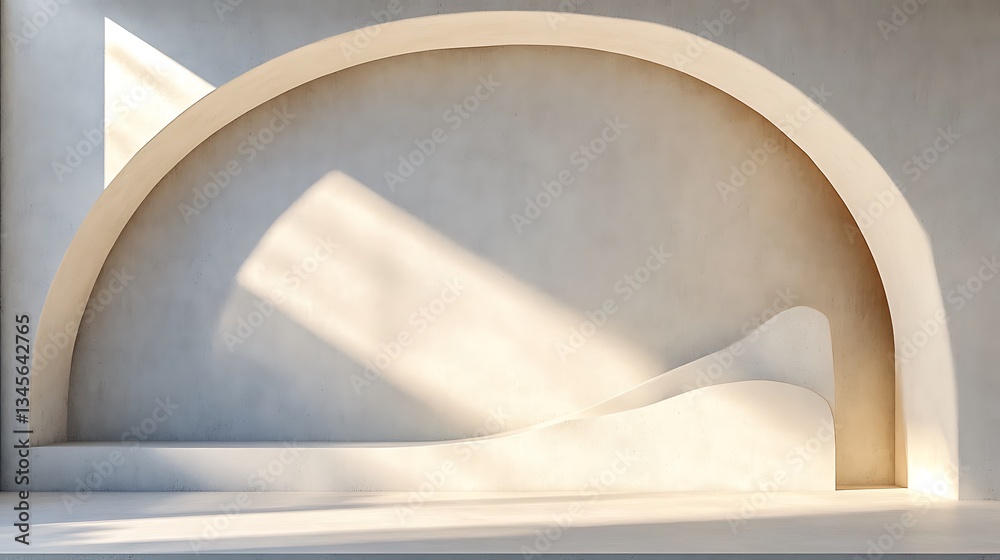 Sunlit Archway Minimalist 3D Render: Creamy Textured Scene AI Generated Sunlit Archway Minimalist 3D Render: Creamy Textured Scene AI Generated