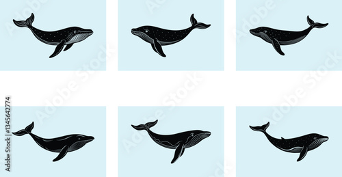 Humpback Whale Silhouette vector