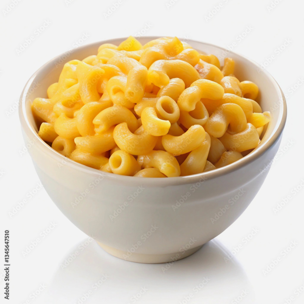 Creamy Macaroni and Cheese on a Plate. Delicious Mac and Cheese Isolated on White Background. Rich and Creamy Pasta Dish. Creamy Macaroni and Cheese on a Plate. Delicious Mac and Cheese Isolated on White Background. Rich and Creamy Pasta Dish.