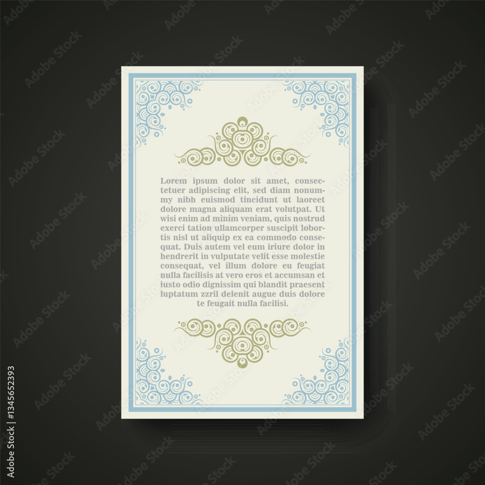 Naklejka premium Calligraphic square ornament frame line for text