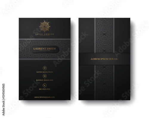 Black pattern business card design