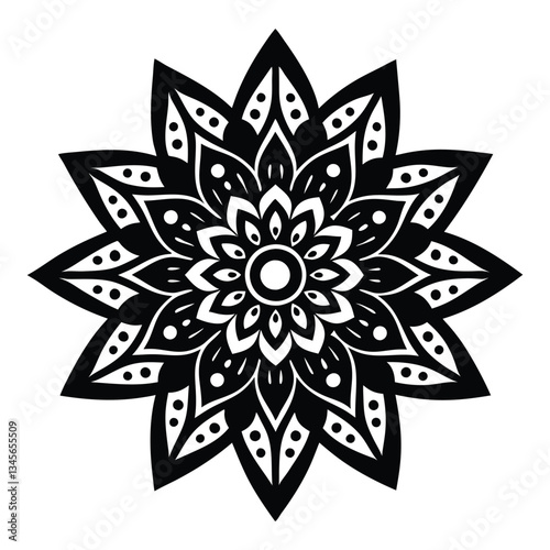 a mandala style mending pattern perfect for tattoo.