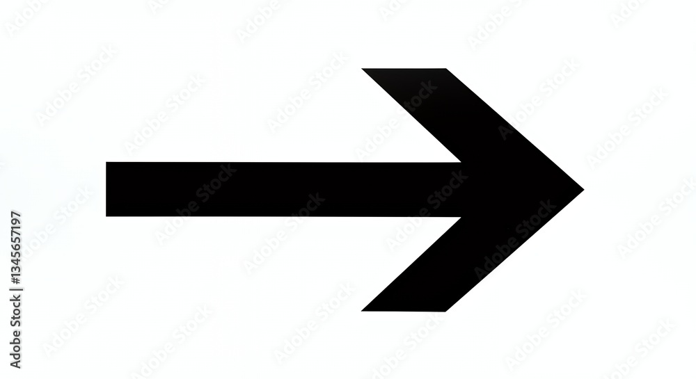 Black Arrow Pointing Right on White Background Directional Signage Simple Black Arrow Pointing Right on White Background Directional Signage Simple