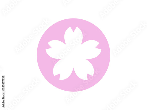 桜の花円型アイコン