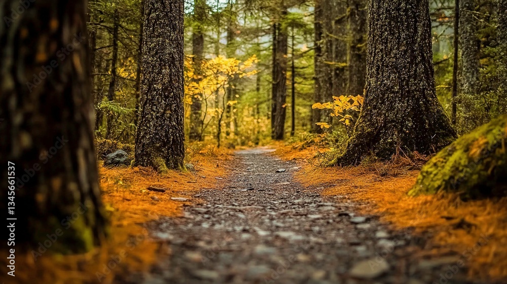 Obraz premium Forest path in autumn