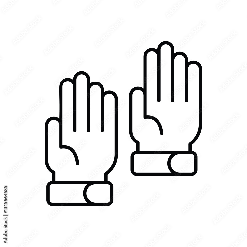 Gloves icon isolated on a white background. Vector illustration. Gloves icon isolated on a white background. Vector illustration.