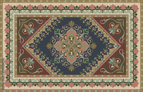 Abstract floral pattern carpet for Vasodmon carpet