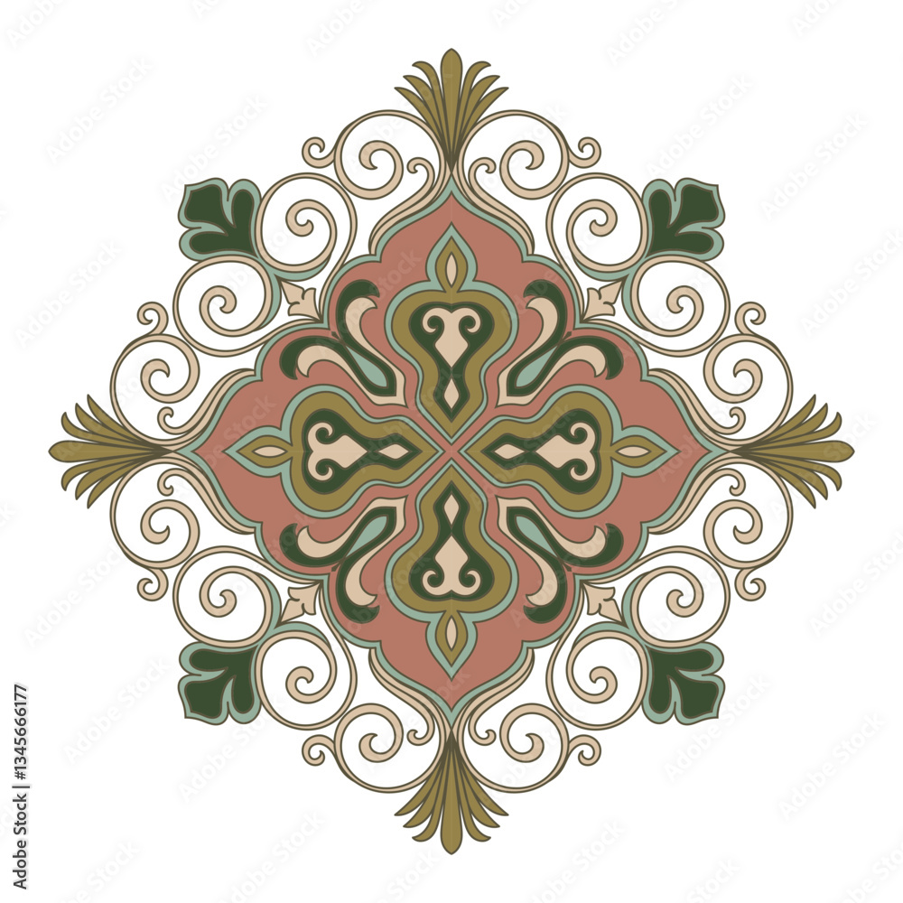 Mandala pattern, elements for fabric patterns, carpet patterns Mandala pattern, elements for fabric patterns, carpet patterns