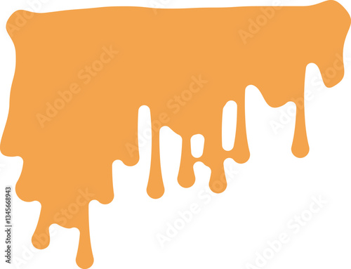 オレンジの液体が垂れている様子