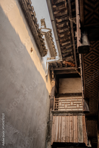 Wooden structures and carving artworks in Anhui, China