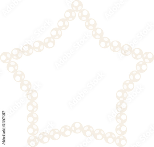 Coquette star pearl bead chain decorative illustration