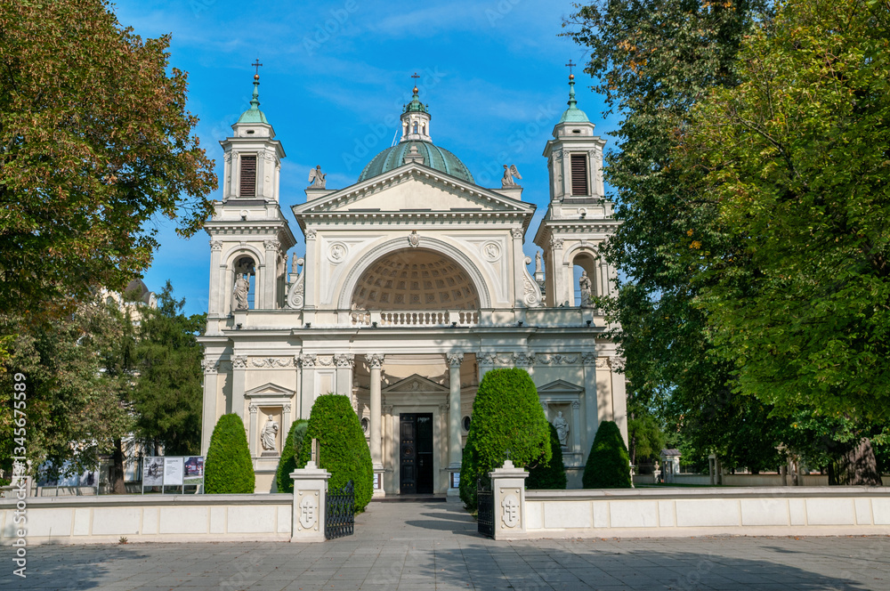 Obraz premium Church of Saint Anne in Wilanow, Warsaw, Masovian Voivodeship, Poland
