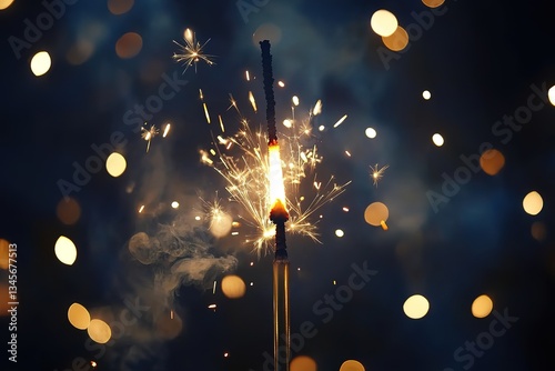 Sparkling Bengal Lights Festive Night Photography with Bokeh Lights