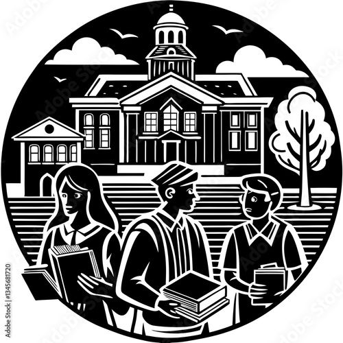 vector illustration of a young woman