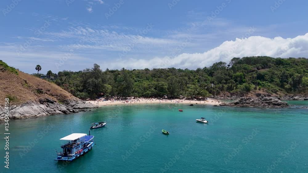 Aerial View of Phuket Beach Scene