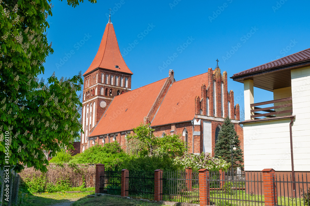 The Gothic church of St. John the Apostle in Zalewo, Warmian-Masurian Voivodeship, Poland