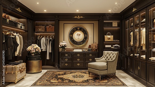 Luxurious Walk in Closet Interior Design photo