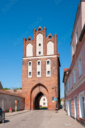 Obraz na płótnie The Stone Gate in Pasłęk, Warmian-Masurian Voivodeship, Poland w salonie