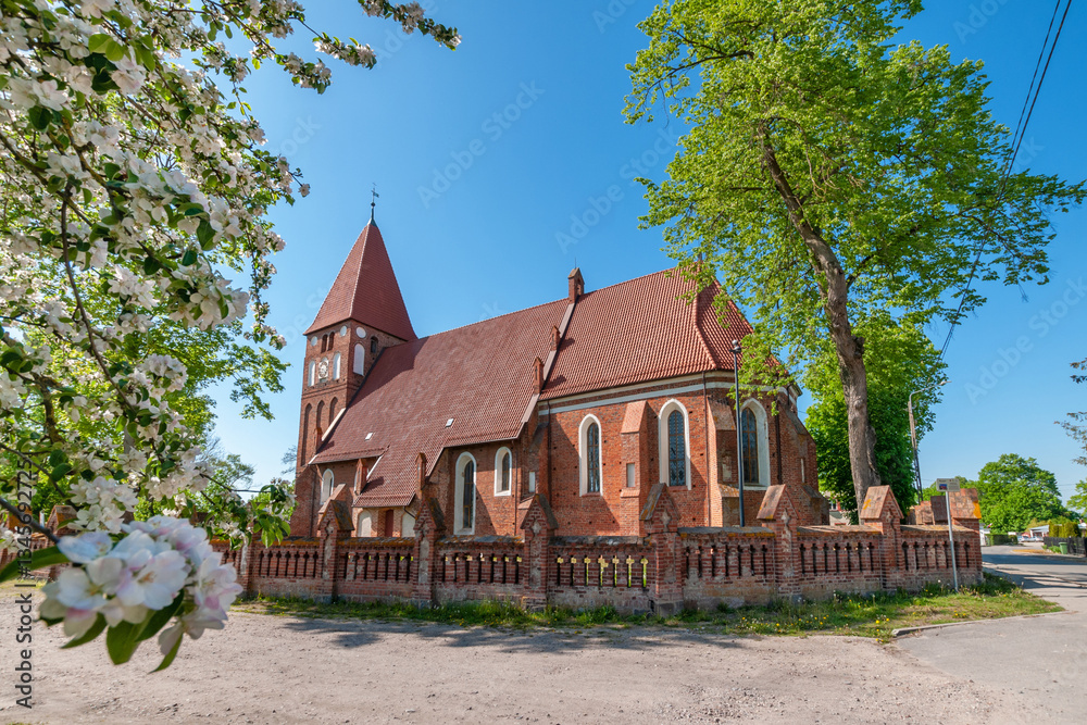 Gothic church of St. Peter and Paul in Marianka, Warmian-Masurian Voivodeship, Poland