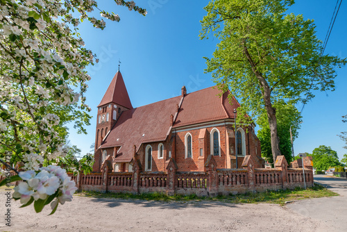 Obraz na płótnie Gothic church of St. Peter and Paul in Marianka, Warmian-Masurian Voivodeship, Poland
w salonie