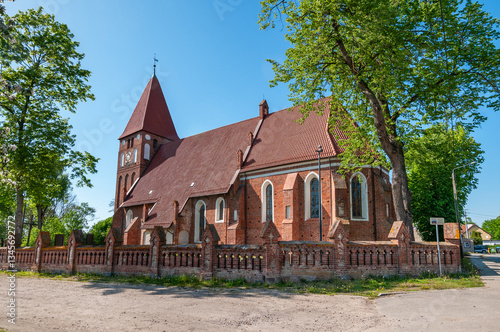 Gothic church of St. Peter and Paul in Marianka, Warmian-Masurian Voivodeship, Poland