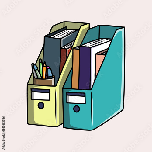 Office Organizers with Pen Holder and Files