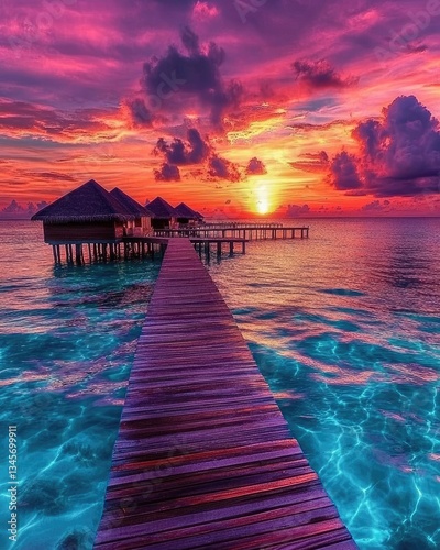 Tropical Sunset Overwater Bungalows