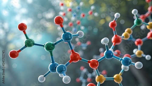 Fototapeta Naklejka Na Ścianę i Meble -  3d render of molecule
