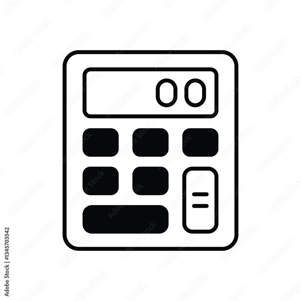 Calculator icon isolated on a white background. Vector illustration. Calculator icon isolated on a white background. Vector illustration.