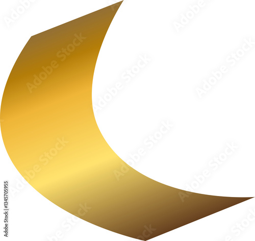 Gold confetti isolated on transparent background. 