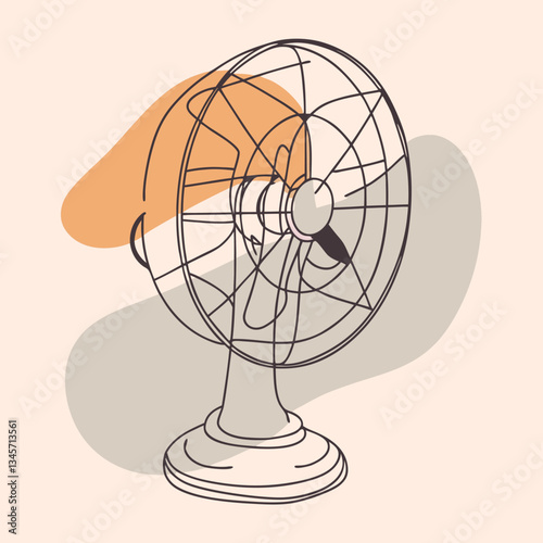 vector illustration of a fan
