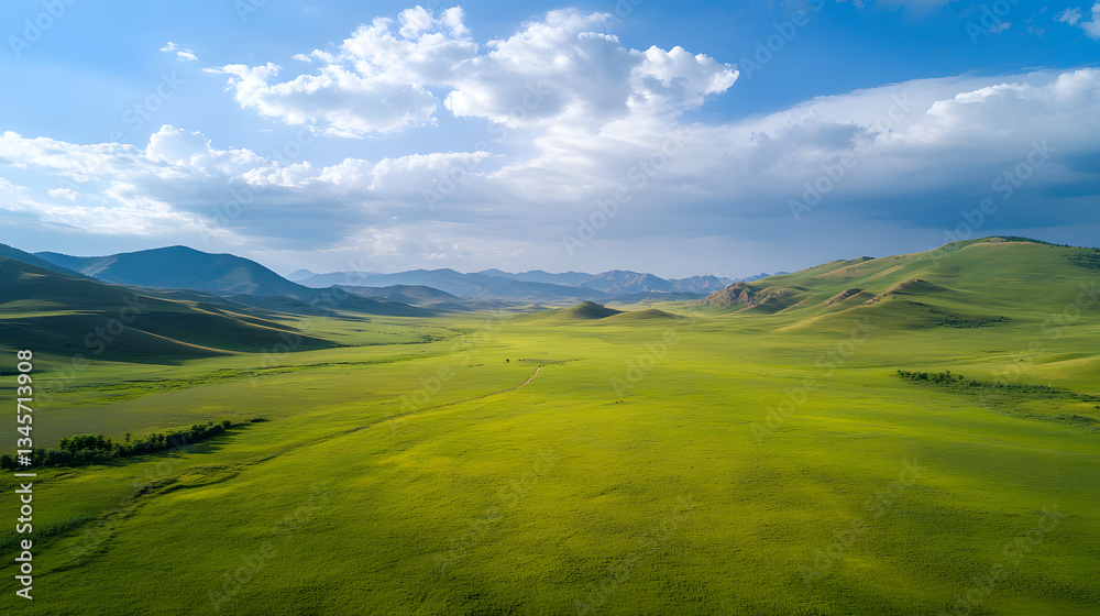 Obraz premium landscape with mountains and blue sky , mountain landscape with blue sky , landscape with mountains.