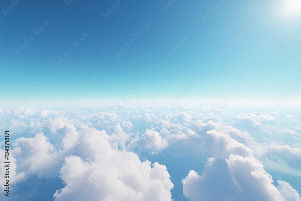 Aerial View of a Vast Expanse of White Cumulus Clouds Under a Bright Blue Sky Aerial View of a Vast Expanse of White Cumulus Clouds Under a Bright Blue Sky