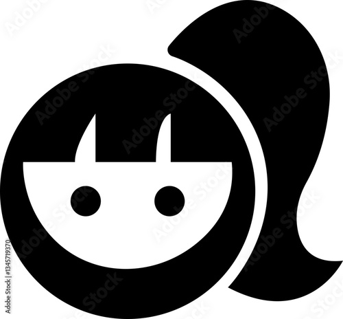 girl icon, generations avatars, Aging and Growing Process vector icons, girls characters template, isolated on transparent background, for social media and networking, apps design and development,