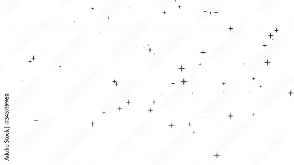 Particle Effects Black Star In White Background