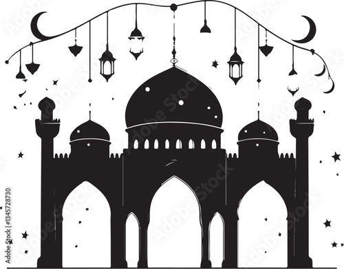 Islamic Ramadan Mosque Vector Bundle