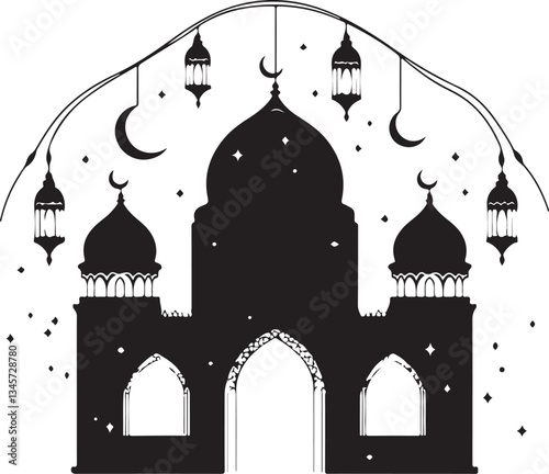 Islamic Ramadan Mosque Vector Bundle