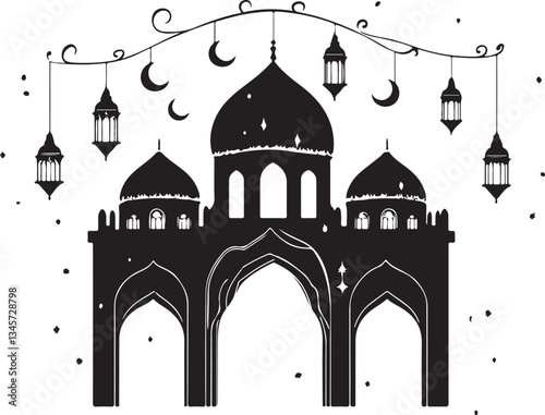 Islamic Ramadan Mosque Vector Bundle